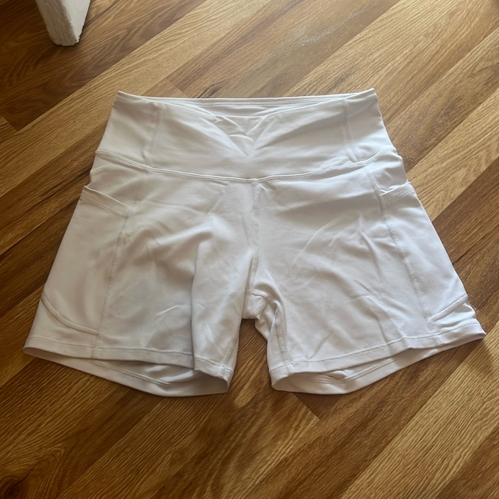 White Amazon Biker Shorts